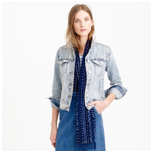 J. Crew Jackets & Blazers - J. Crew Denim Jacket Distressed in Calyer Wash
